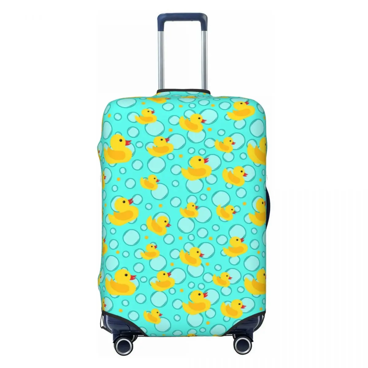 

Custom Cute Baby Shower Yellow Bathtime Rubber Ducks Pattern Suitcase Cover Dust Proof Travel Luggage Covers for 18-32 inch