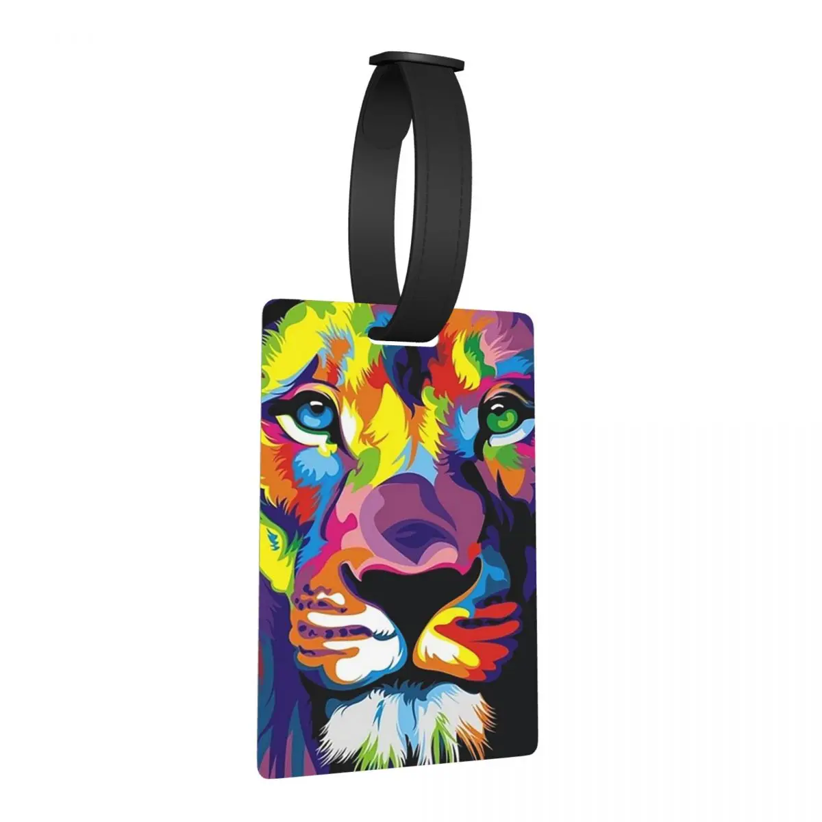 

Banksy Rainbow Lion Graffiti Pop Art Painting Luggage Tags Suitcase Fashion Baggage Boarding Tag Label Holder ID Name Address