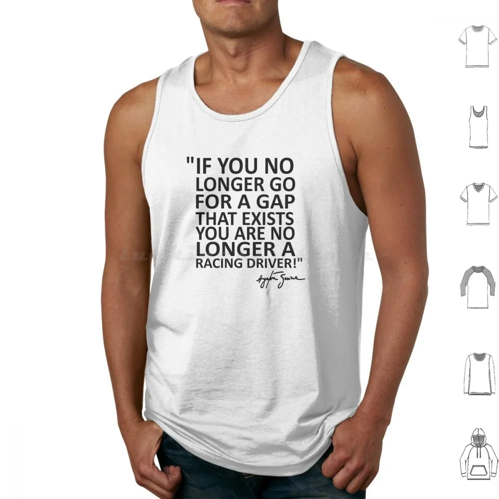 Senna Go For A Gap! Tank Tops Print Cotton Senna Schumacher Alonso