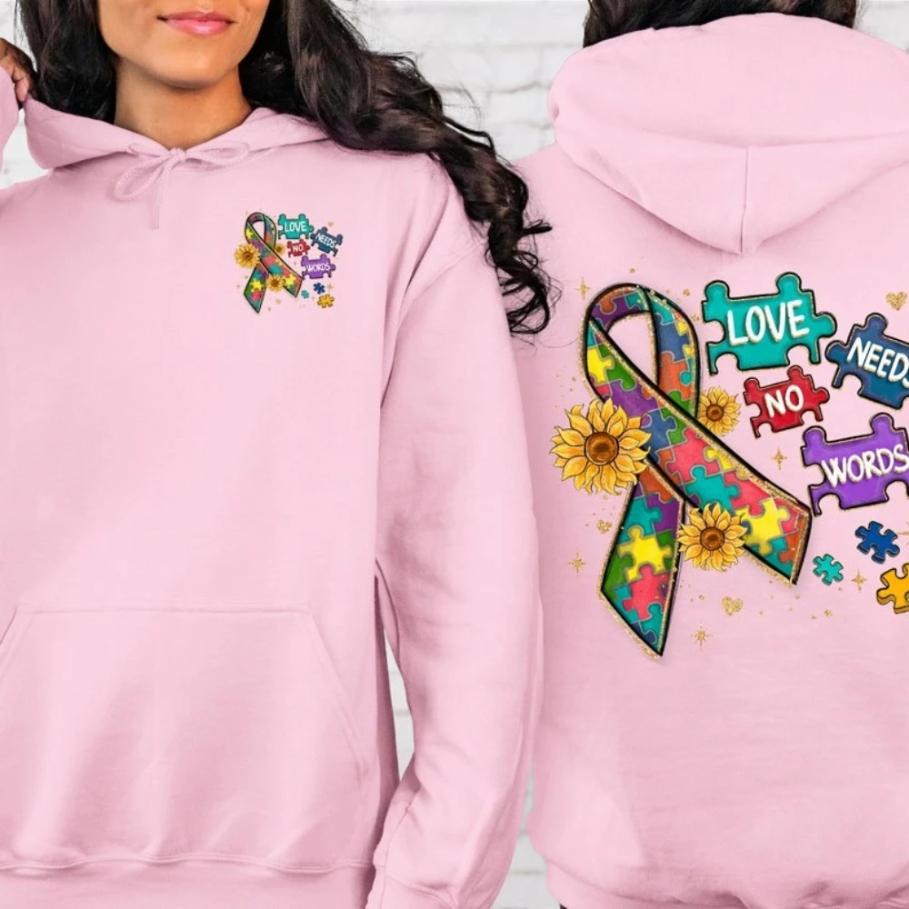 

Autism Awareness Unisex Hooded Sweatshirt Mental Health Support Clothing Neurodivergent Hoodies Men Women Modern Streetwear