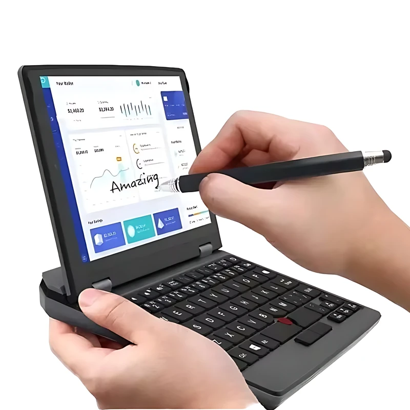 

Best Price A7 Portable 7 Inch Mini Pocket Laptop Touch Screen Celeron 12GB RAM Win Handheld Business Notebook Computer