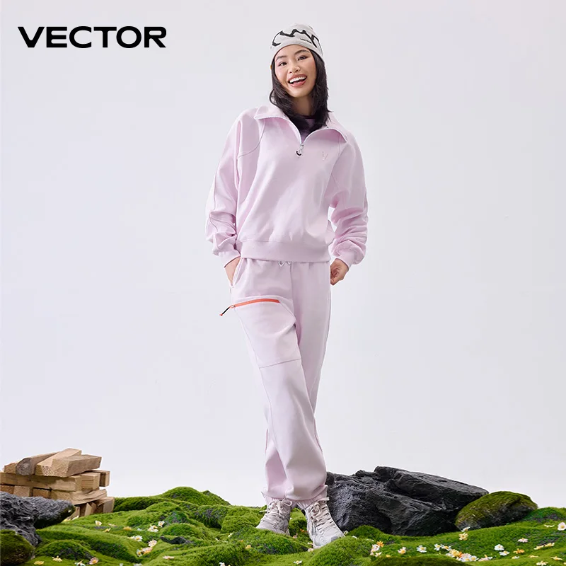 

VECTOR Men's and Women's Spring and Autumn Half Open Hoodie Warm Coat Pants Suitable for Climbing Fishing Hiking Outdoor Sports