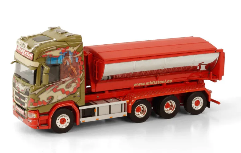 

WSI 1:50 Scale SCA-NIA CR20H 8X4 Axle Truck Tractor Asphalt Transport Dump Truck Vehicle Diecast Toy Model Gift,MIDTSTOL 01-3673