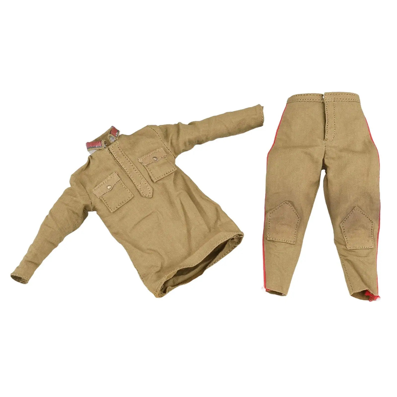 

1/12 Scale Male Figure Doll Clothes Outfit Jacket and Pants Casual Retro Training Uniform Miniature Clothing for 6 inch Accs