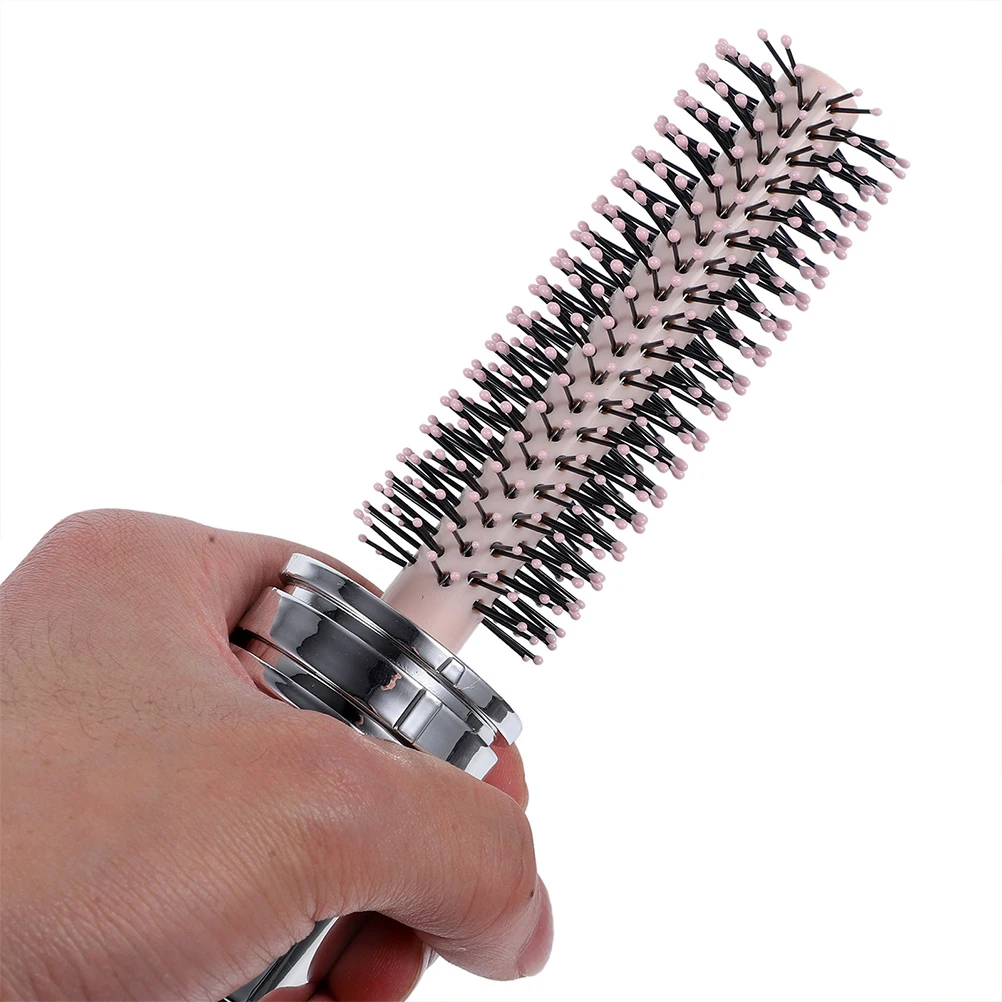 

2pcs ABS Material Portable Hairdressing Comb Styling Round Hairbrush Travel Size Curling Brush Hairstyle