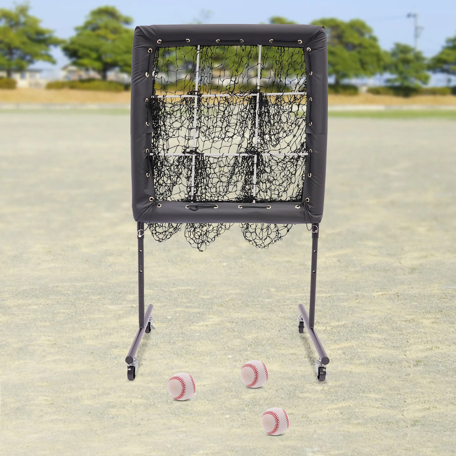 Baseball Training Equipment for Hitting Pitching Practice with 3 Gears, Baseball Practice Net Throwing Net Training Net