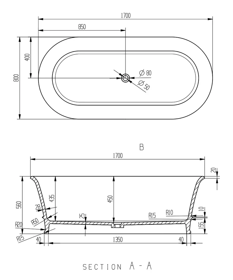 F56 European 1.7 meters independent hotel villa club pure acrylic double adult household princess bathtub bathtub