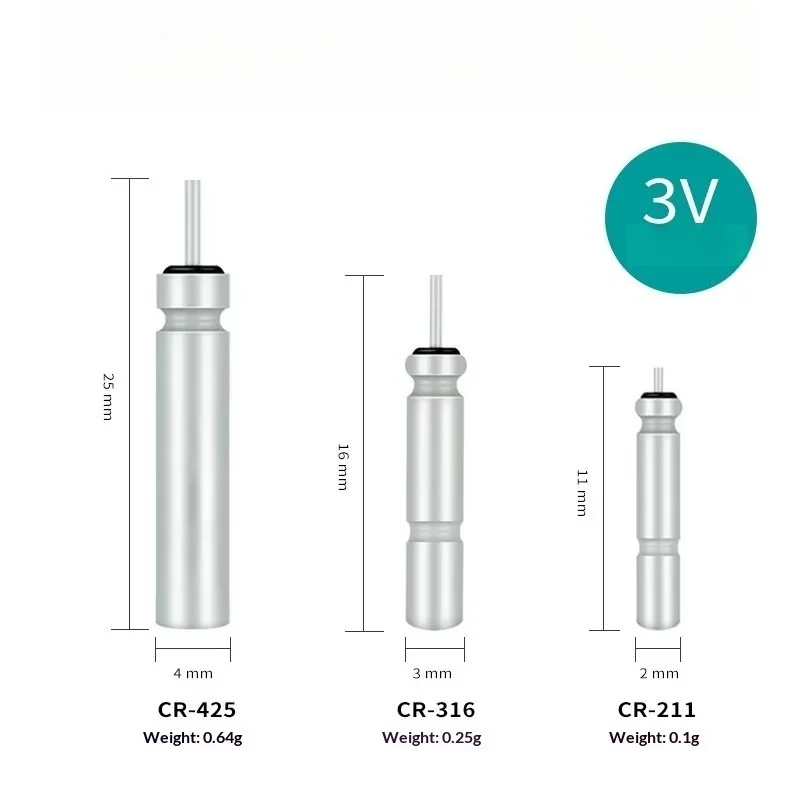 For ultra-light digital head luminous rod floating tail light led luminous rod night fishing float bean cr211 battery