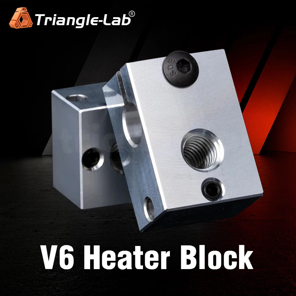 Trianglelab V6 Block V6 Heater Block for Sensor Cartridges for V6 Hotend Extruder V6 Heaterblock for V6 Hotend