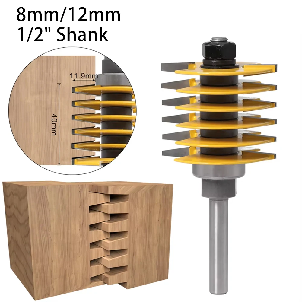 Wood Splicing Finger Joint Router Bit 8mm 12mm 1/2