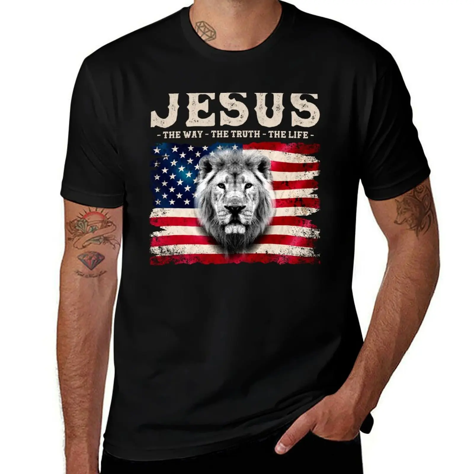 

casual The Life of The t - t shirt Way man shirts Judah Jesus shirt Truth essential T-Shirt man t cotton Lion The
