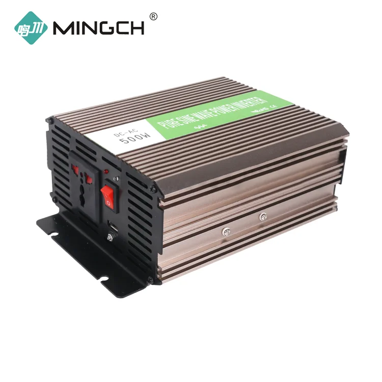 MINGCH Best Quality Power Inverter  Dc 12v to Ac 110V 120V 220V 230V 500 Watt Pure Sine Wave Power Inverter