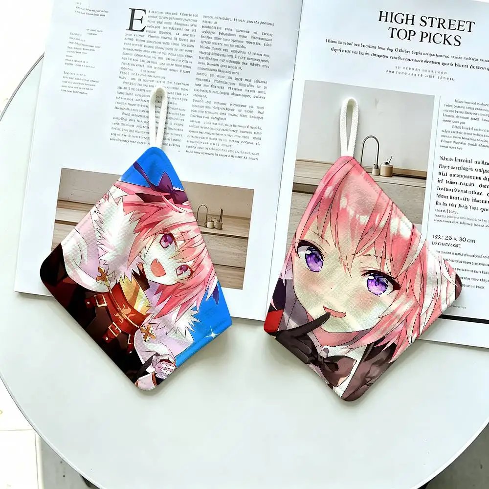 A-Astolfo Flamboyant-Playful Polyester Cotton Hanging Kitchen Towel, Soft Hand Wiping Towel, Reusable for Kitchen Bathroom Home