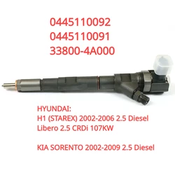0445110092 33800-4A000 New Diesel Fuel Injector For HYUNDAI H1 STAREX / KIA SORENTO 2.5 CRDi 2002-
