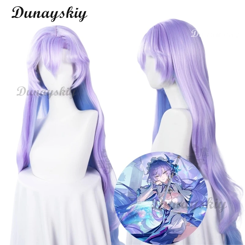 

Wuthering Waves Cantarella Cosplay Wig Blue Purple Long Hair Rinascita Fisalia Family Halloween Party for Women Girls Carnival