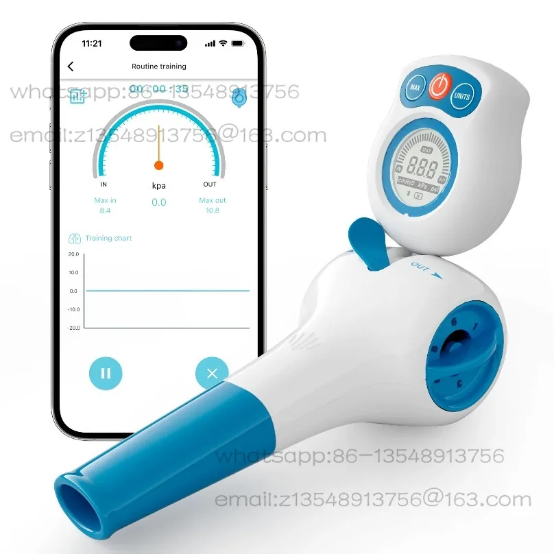 Breathing exercise device with digital pressure gauge factory direct sales