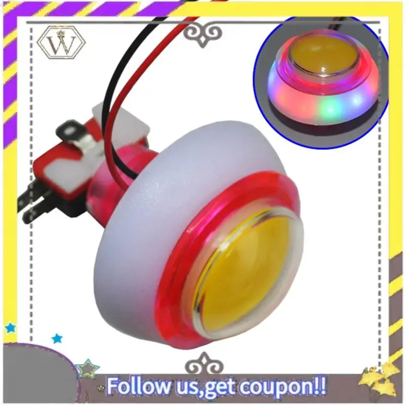 

New Multi-Color LED Arcade Push Buttons 10Pcs, RGB Flashing Lights, Suitable For Swing Cars, DC 12V Devices