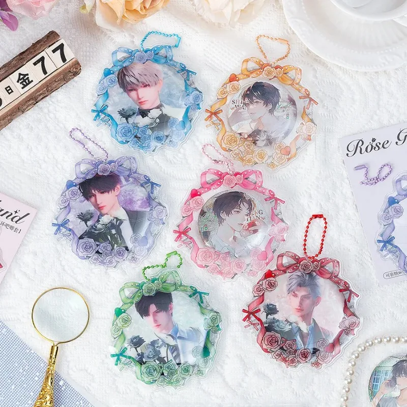 Aesthetic Rose Garland PVC Cover for 58~75mm Pin Badge Game Anime Baji Display Pendant for Pain Bag Backpack Badges Dust-proof