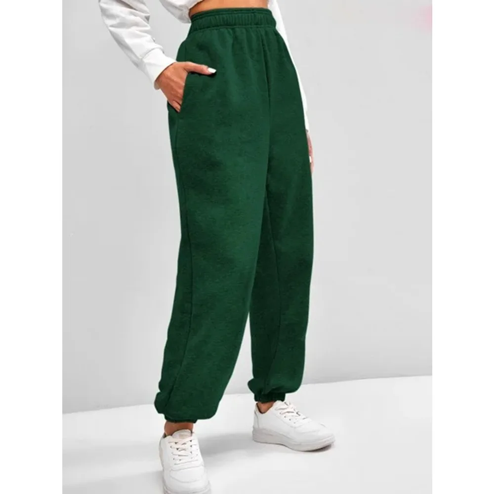 سراويل رياضية كاجوال مريحة للخريف والشتاء للسيدات تمتد السراويل اليومية الناعمة تمتد تصميم الخصر