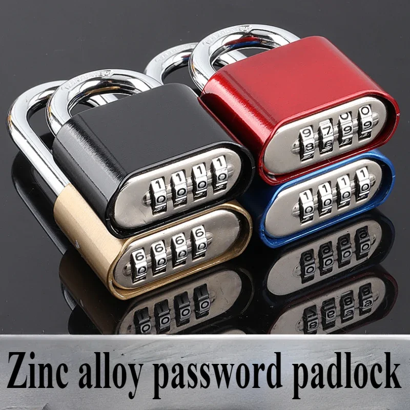 

4-Digit Number Combination Padlock Waterproof Strong Hardened Suitable for Indoor Outdoor Fence Door Sturdy Password Code Locks