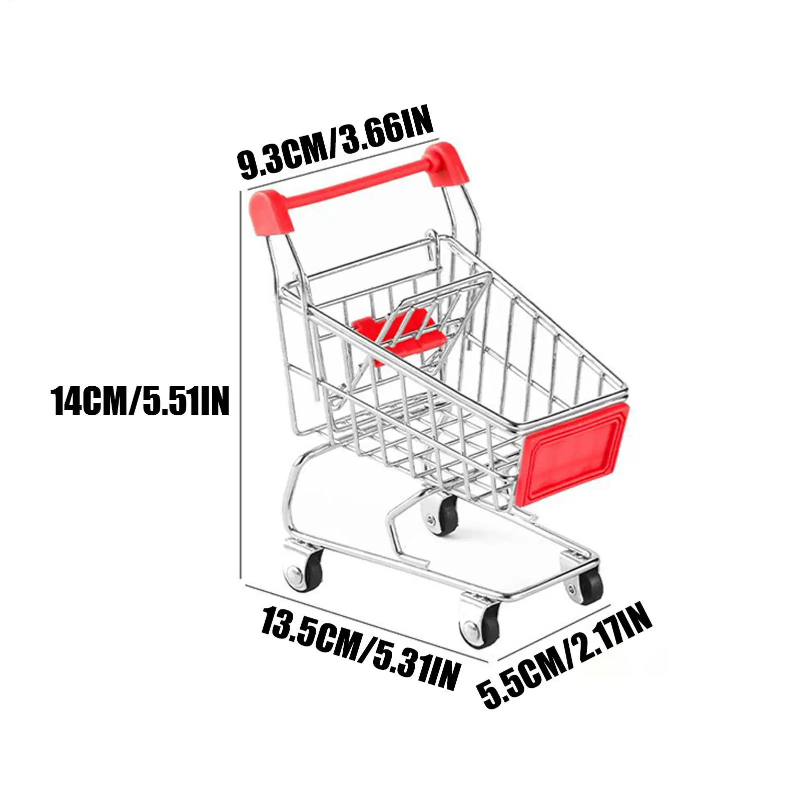Miniature Shopping Cart Doll House Accessories Supermarket Shopping Grocery Handcart For Kids Boys Collectors Fairy Gardens