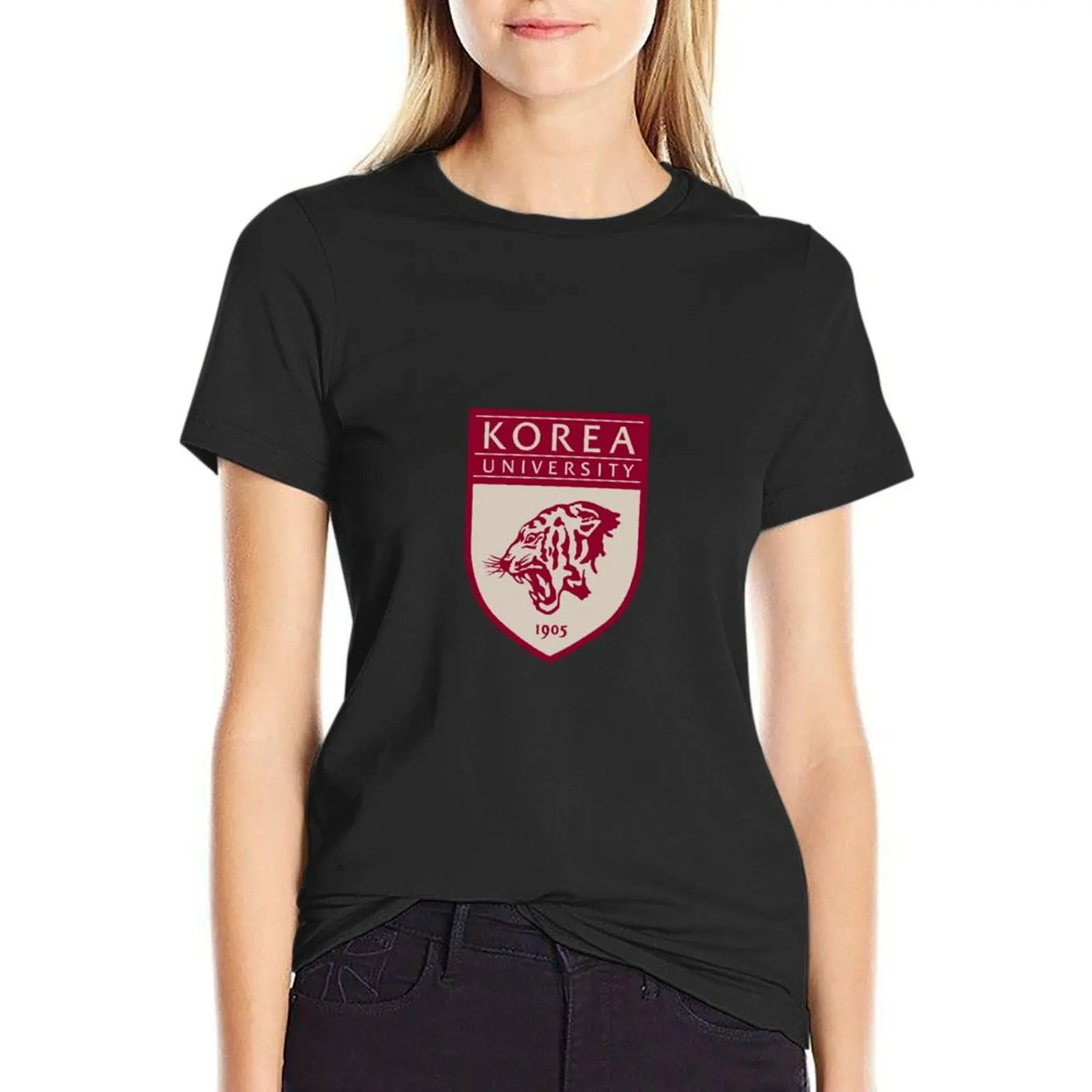 

Korea University Logo (Korean / Hangul / Kpop) T-Shirt plus size tops vintage clothes Aesthetic clothing clothes for Women