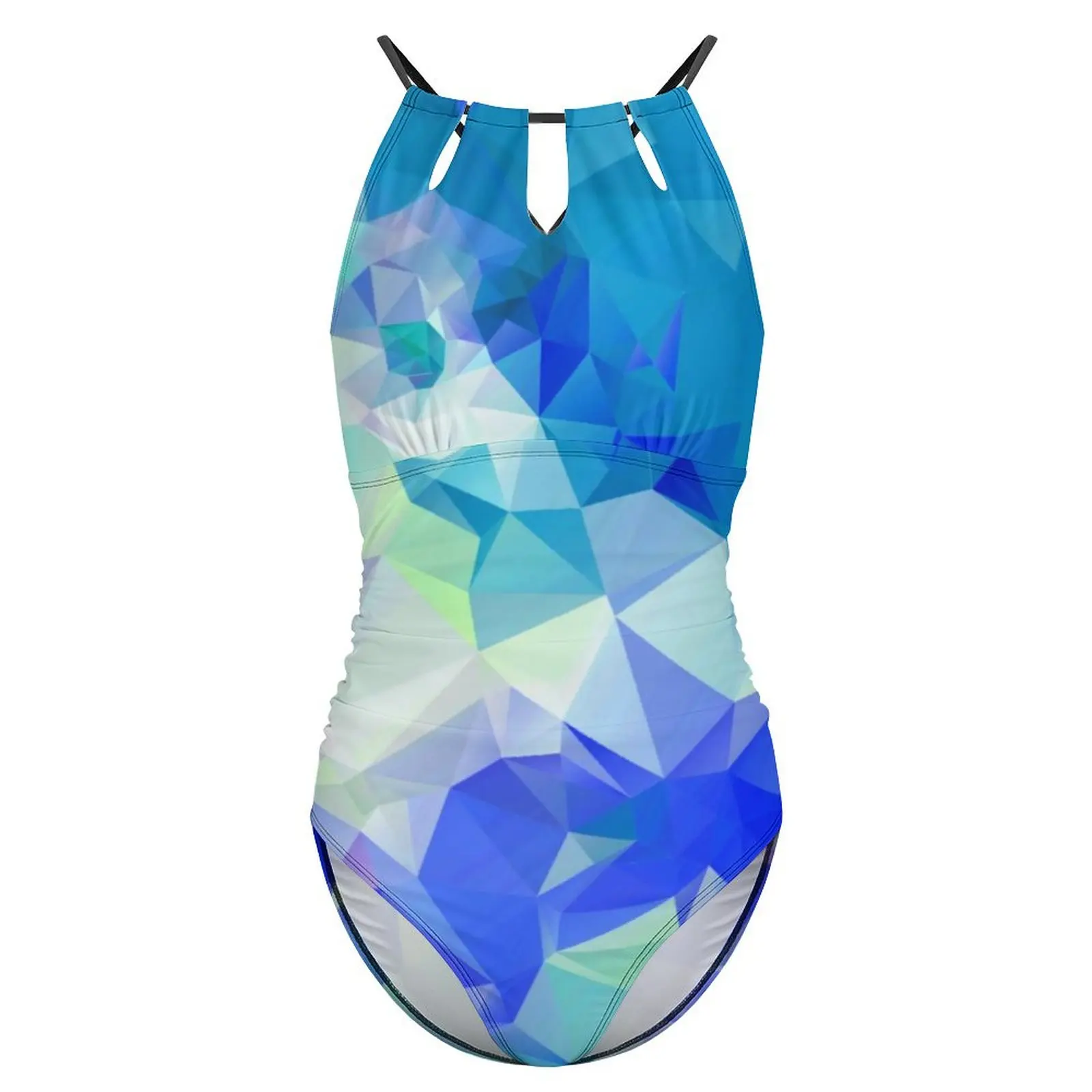 مجردة الهندسة ملابس السباحة الأضواء الشمالية طباعة قطعة واحدة ملابس السباحة رفع أزياء المايوه مثير تصفح الرسم ارتداءها