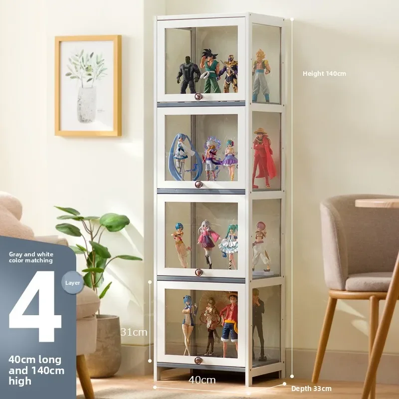 

Stable Figure Display Cabinet Acrylic Blind Box Display Stand Transparent Model POP MART Lego Dust Storage Box