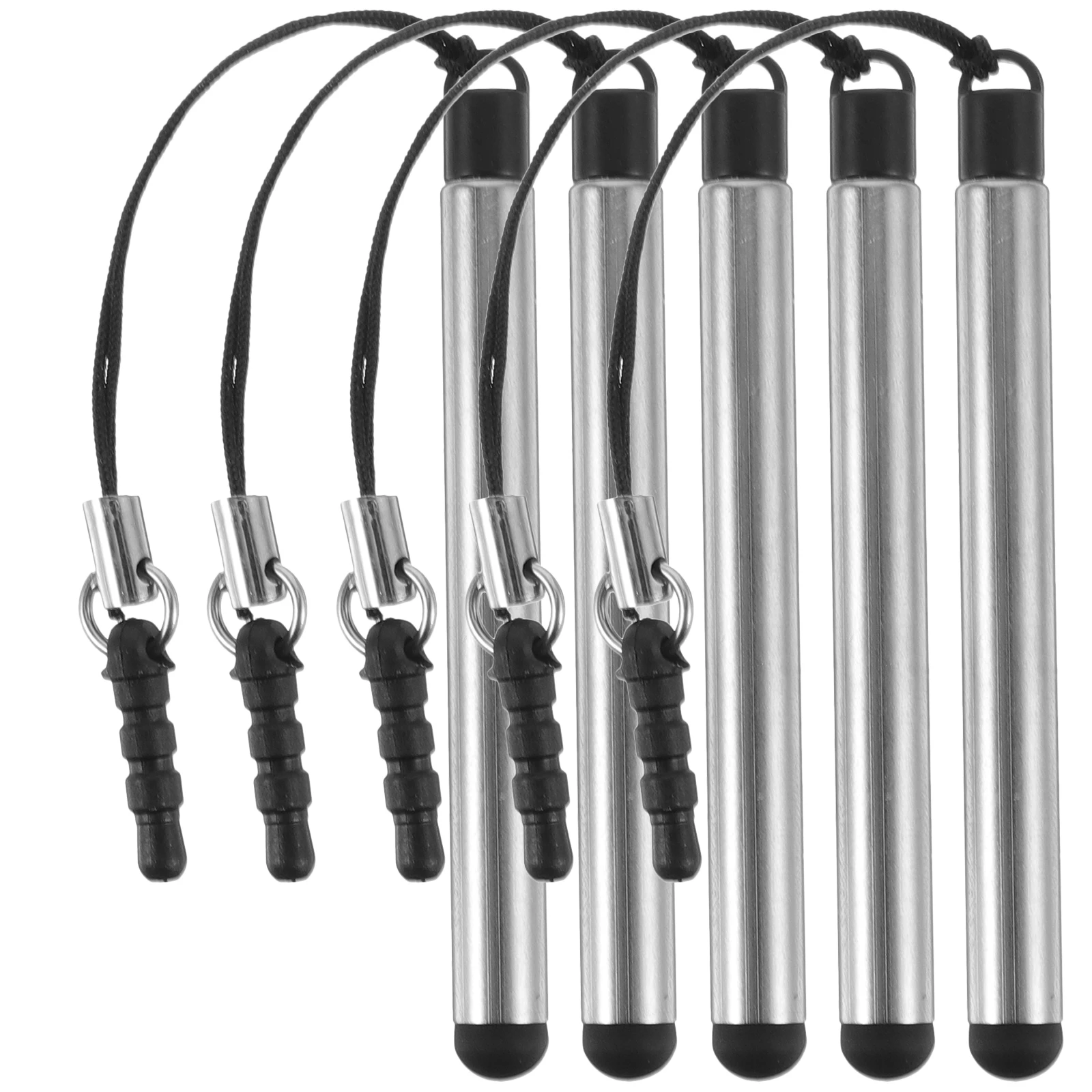 

5 Pcs Touch Screen Stylus Pen Plastic Retractable Compatible Phones Tablets Laptop Computer Pen Capacitive Stylus