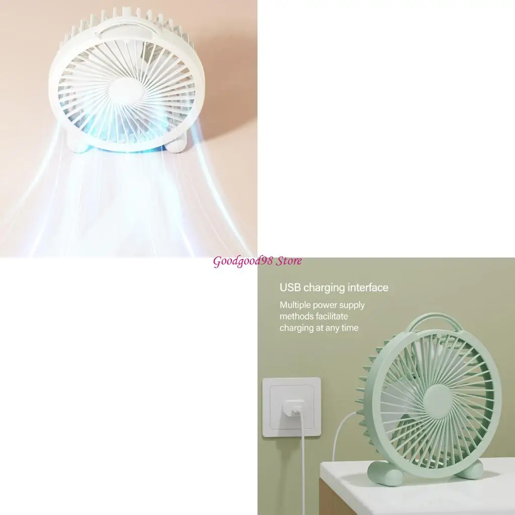 

Handheld USB Mini Fan High Wind Circulation Ergonomic Grip For Women Children