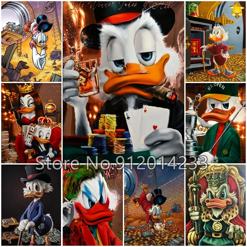 Disney Donald Duck Jigsaw Puzzles for Adults Stress Relief Toys Cartoon 300/500/1000 Pieces Puzzles Kids Handmade Toys & Hobbies