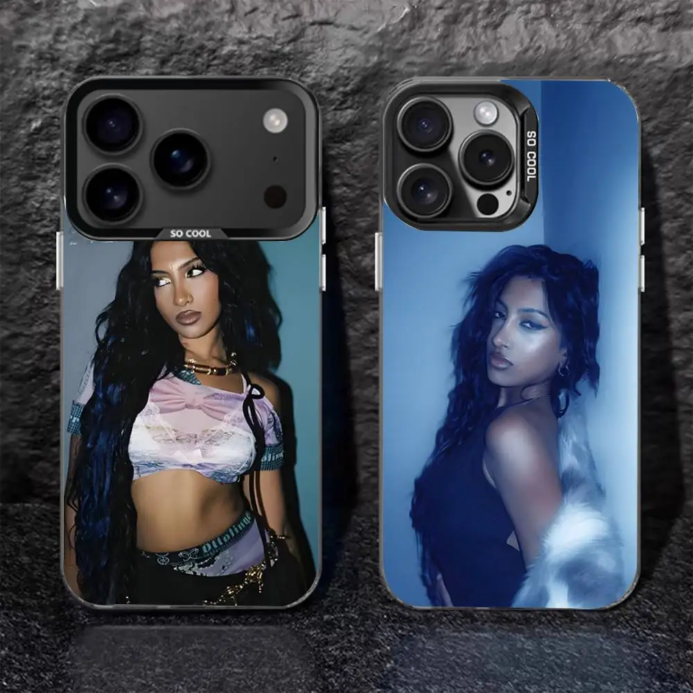 

Singer L-Lara Raj For iPhone 17,16,15,14,13,12,11,Pro,MAX,Plus Black Shockproof Candy Matte Cover