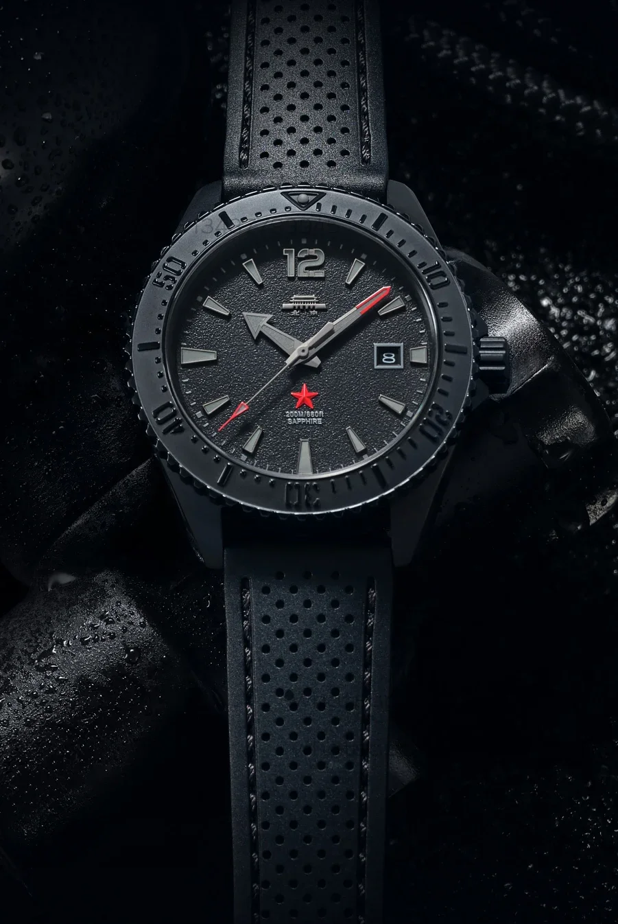 [New Year's Gift] Mechanical Watch Men's Xuan Black Diving Watch Diving Style Men's Watch for Boyfriend