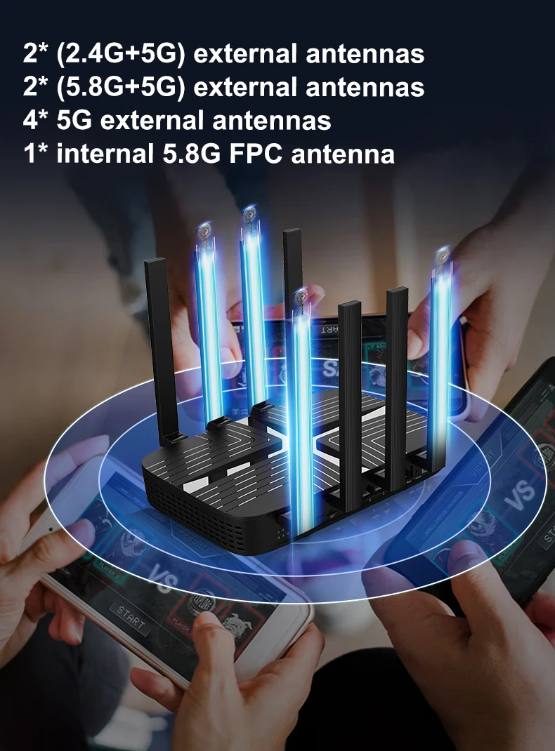 Hot Sale AX3000 WiFi 6 Wireless 5G Router New Gigabit WiFi 6 4G/5G Sim Card Slot with Dual Band Openwrt Support Router 5G Sim