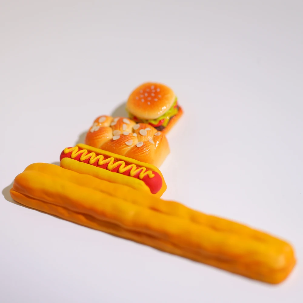 Imagem -06 - Bastões de Massa Fritos dos Desenhos Animados Hot Dog Sandwich Food Keycap Esc Delicious Food Lovely Gift Tampão de Teclado Mecânico do Eixo Transversal