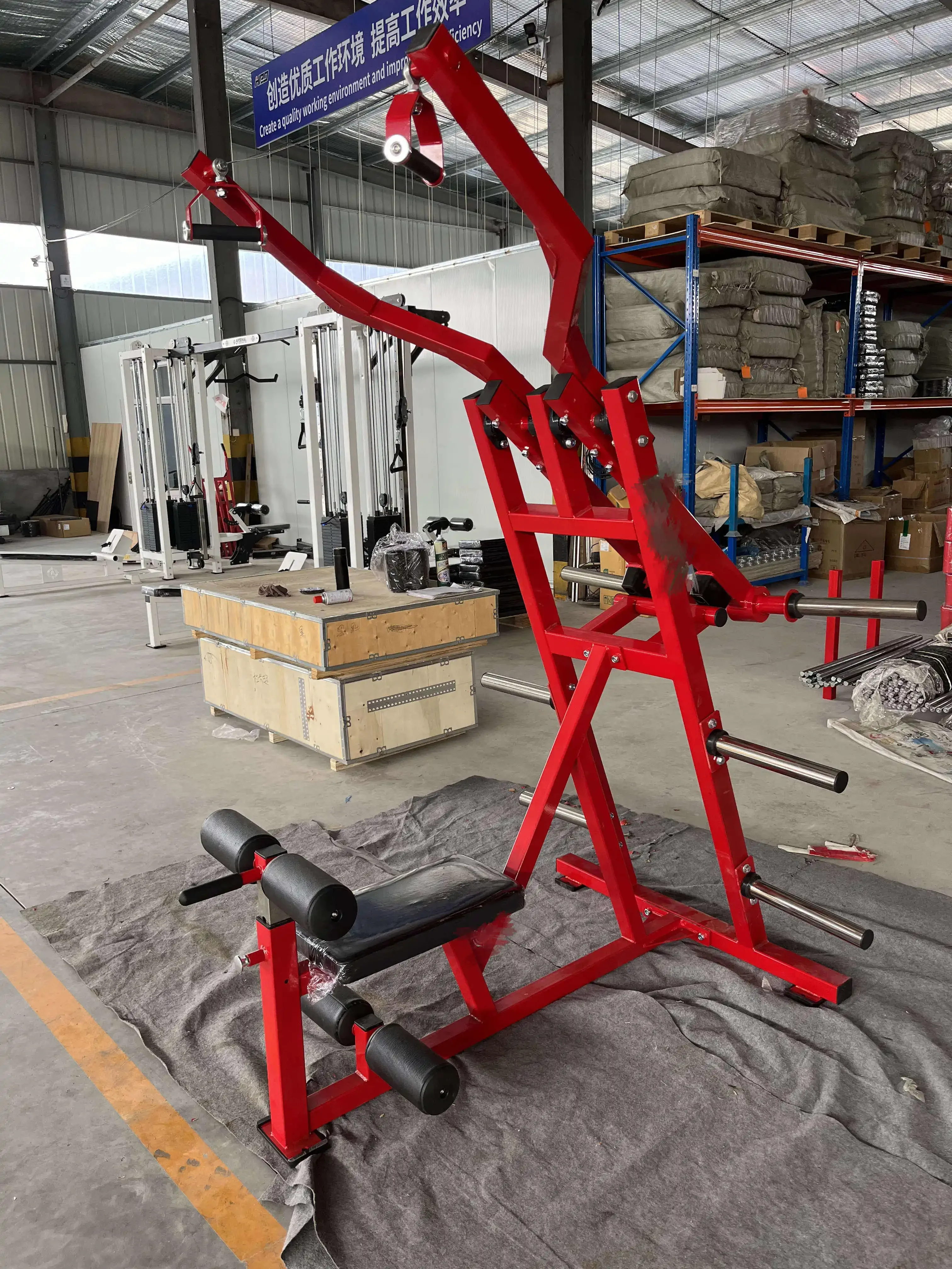 Lat Pull Down Plate Loaded Freely Seated High Pull Trainer High Pulldown