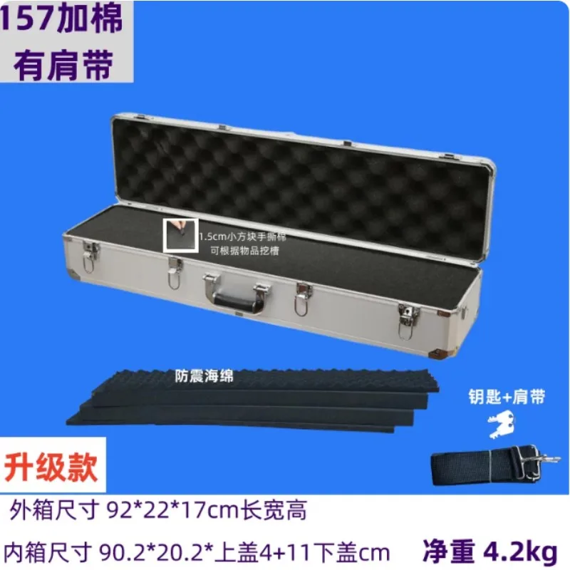 Aluminum Equipment Tool Box with Handle, Multi-functional Sample Display Case for Instruments Hardware
