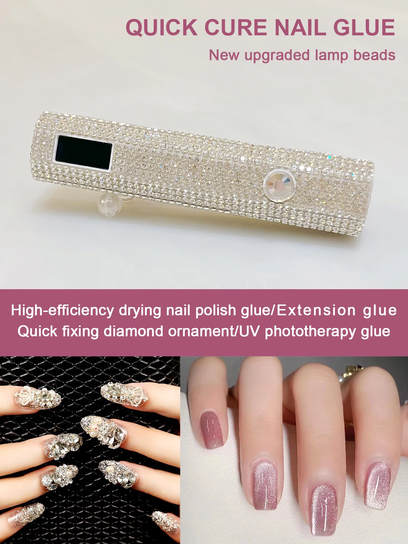 الأشعة فوق البنفسجية LED مسمار مصباح معدات الأظافر هلام البولندية تجفيف مصباح مستلزمات الأظافر المحمولة القابلة لإعادة الشحن مسمار مصباح آلة العلاج بالضوء #2