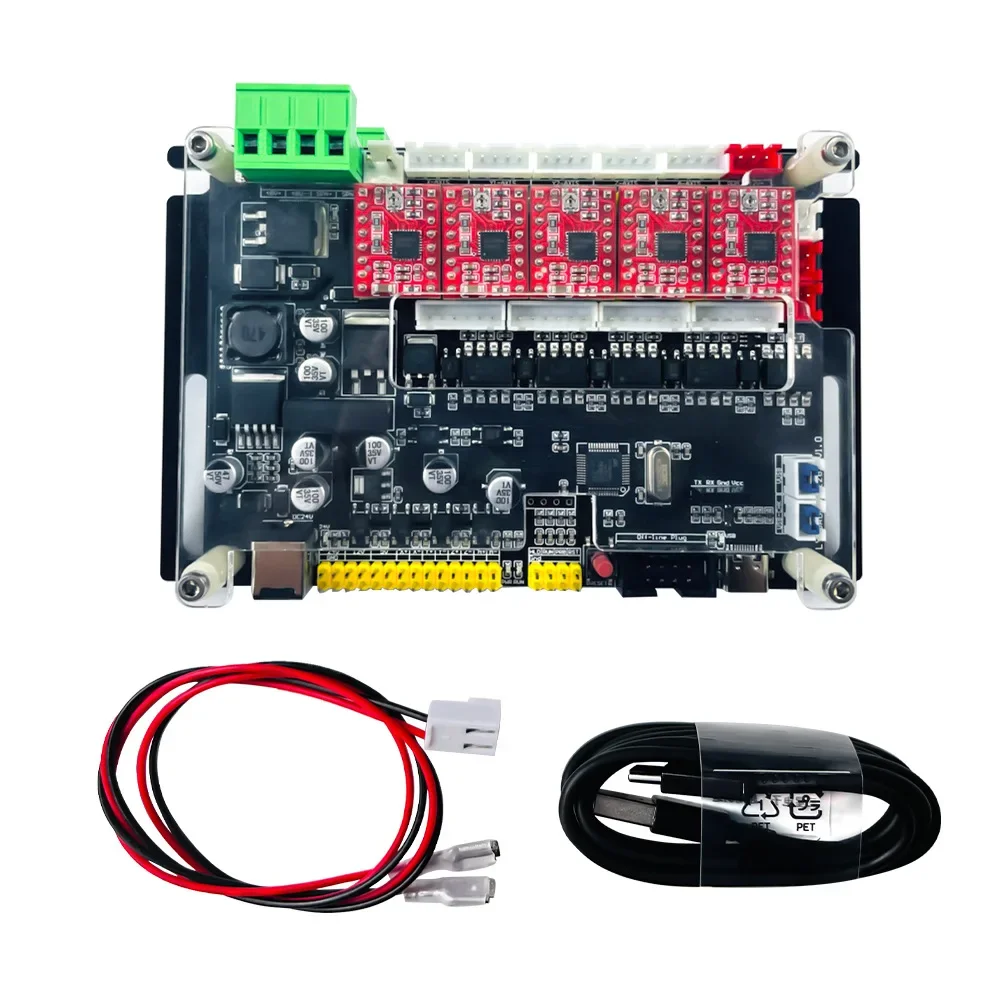 

For GRBL 4-axis 32-bit Control Board CNC CNC Engraving Machine 300w 500w Spindle Controller Can Be Offline