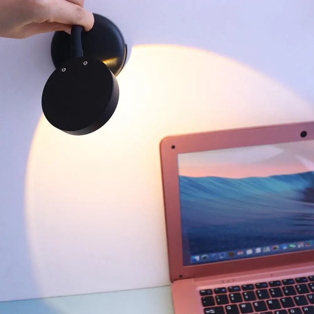 Stick on LED Wireless Spotlight Cat-Eye Bulb Motion Sensor Picture Light 360° Rotation Dimmable Wall Lamp Wall