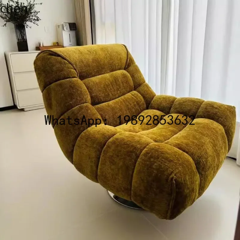 O15-  Rotatable Lazy Sofa Italian Style Home Living Room Bedroom Balcony Leisure Chair Simple Sofa Chair