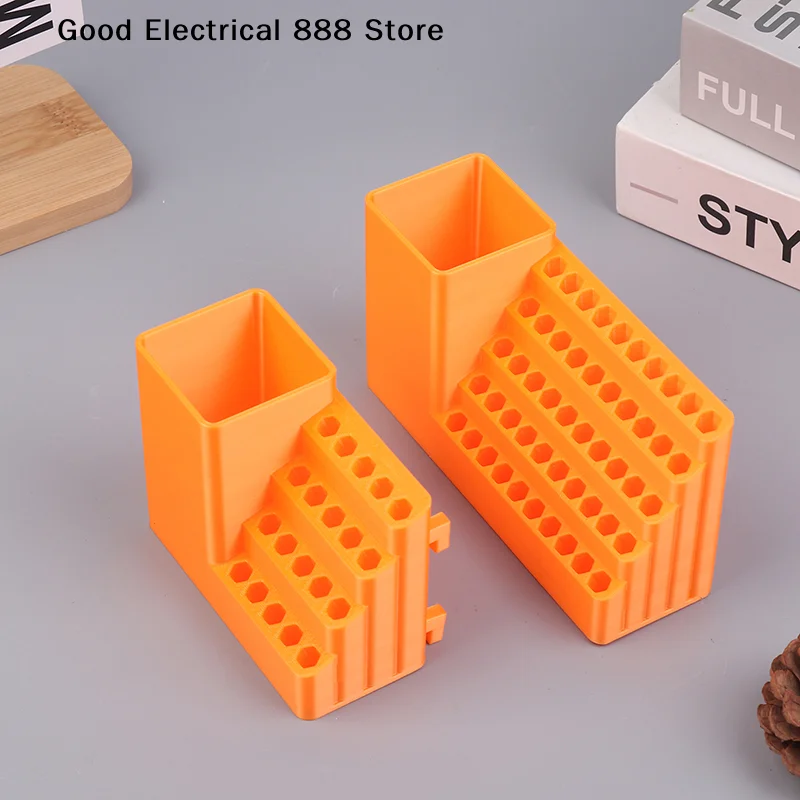 【G】1Pc Drill Holder 20/50 Holes Bit Organiser Screwdriver Head Storage Toolbox Hole Board Screwdriver Stand Hex Shank Organiser