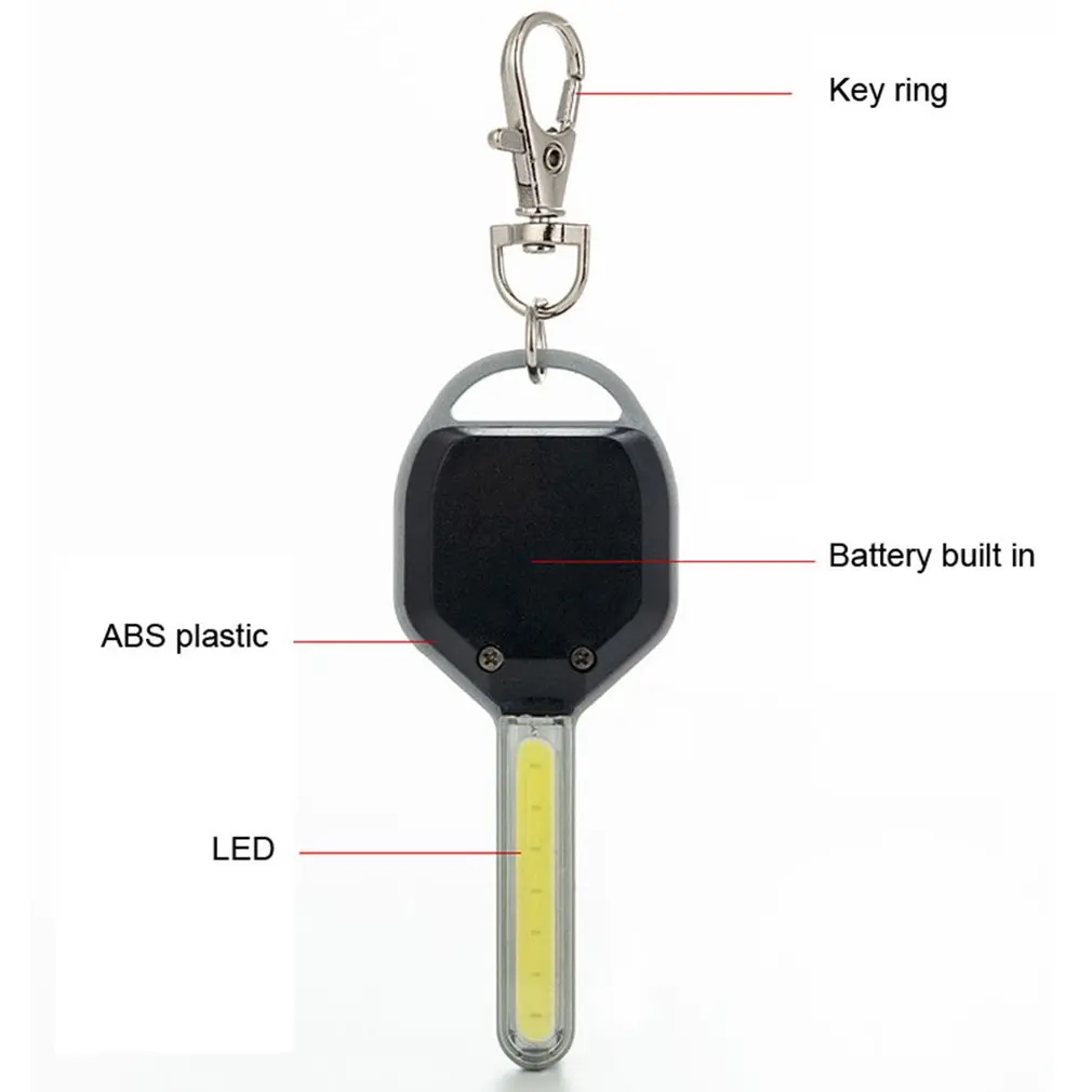 Mini lampe de poche LED COB JOFlashlight, porte-clés portable, lampe torche, lampe de poche, lumière de sac à dos de camping d'urgence