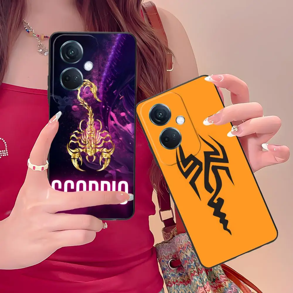 الذهبي العقرب قضية الهاتف المحمول ل ممن لهم رينو 14 13 12 11 10 9 8 7 6 5 F T Pro 5G غطاء الطباعة الملونة غطاء فاخر جميل #6