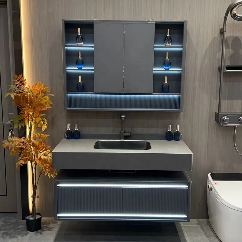 New Middle East project bathroom furniture cabinet cleaning wholesale mirror basin bathroom small bathroom vanity cabinet