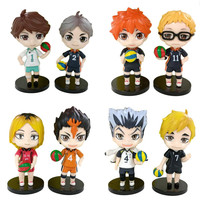 1 Pcs Haikyuu Action Figures Volleyball Player High School Students Hinata Shoyo Sugawara Koushi Tobio Kageyama Kid Gift Toy