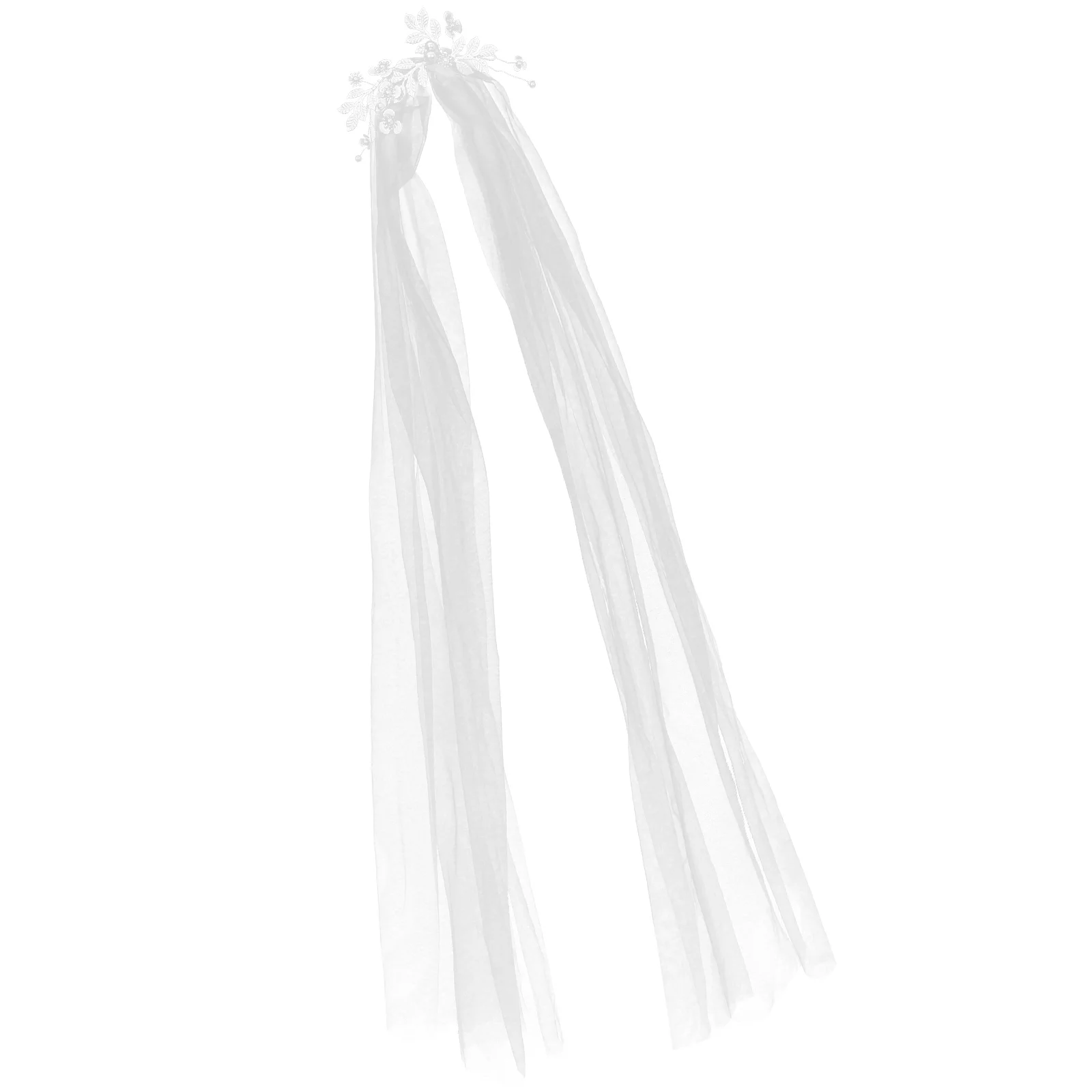 

Pearl Veil Floral Bridal Wedding Headgear White Hair Clips Accessories Long Veil for Bride Wedding Veils Brides Bridal