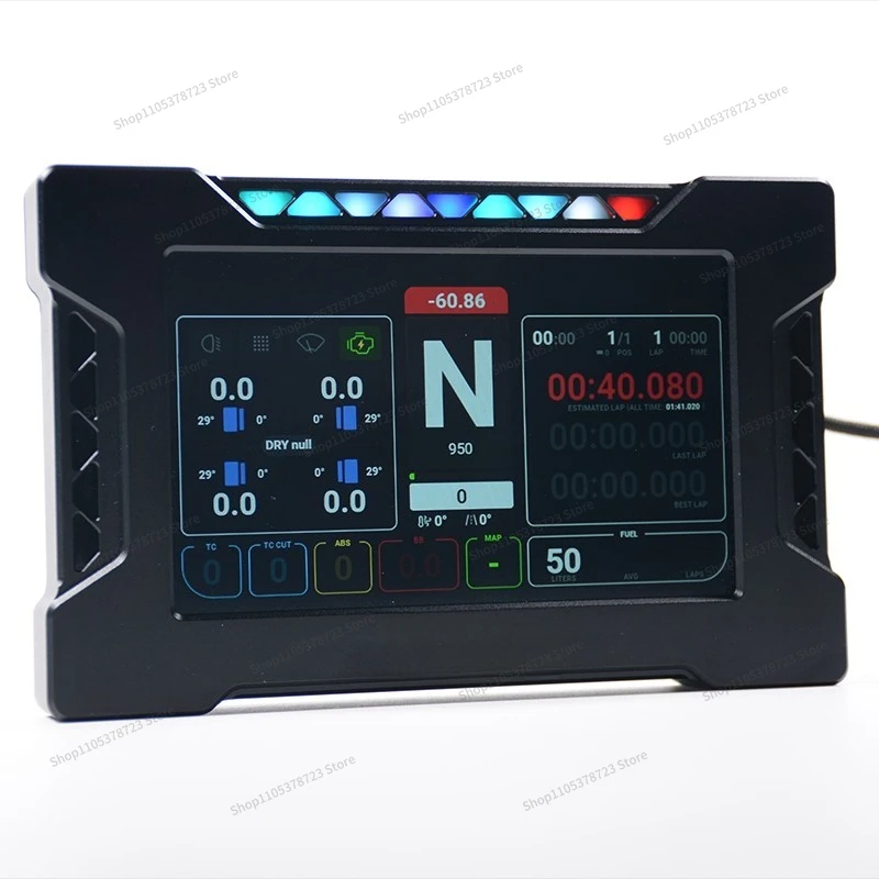 For Analog Racing Meter 5 Inch Touch Screen 19 Light SIMHUB Dual USB 60Hz