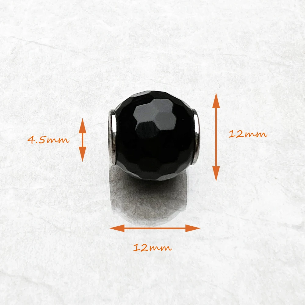 Beads Crystal Faceted 925 Sterling Silver Zirconia Jewelry Karma Charms European Accessories