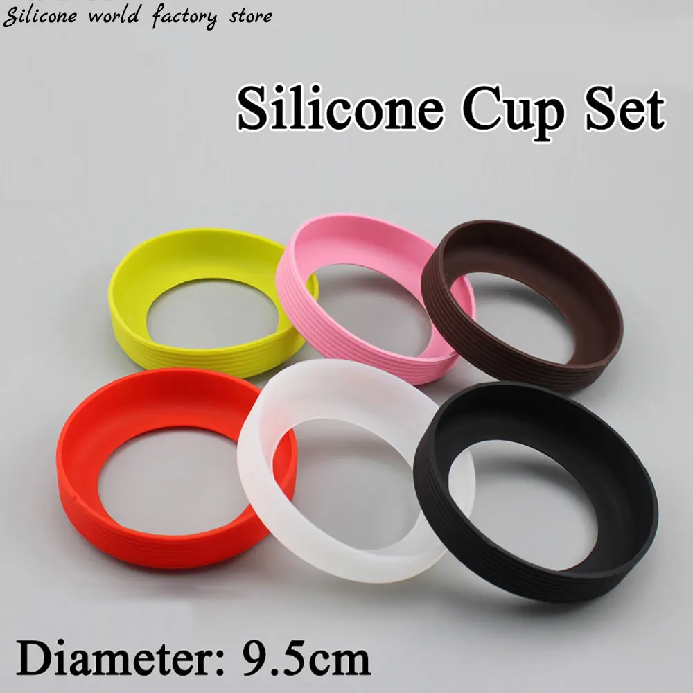 Silicone world Silicone Cup Bottom Protective Cover Wear Resistant Botto Cup Holder 9.5CM Thermos Cup Base Protective Case